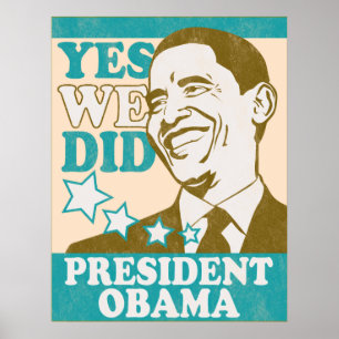 Poster vintage du président Obama
