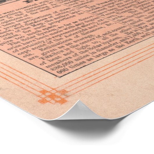 Poster vintage du système solaire (Coin)