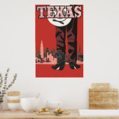 Poster vintage du Texas (Cuisine)