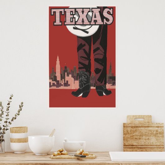 Poster vintage du Texas (Cuisine)