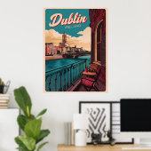 Poster Vintage Dublin ville, Irlande république cadeaux d (Bureau à domicile)
