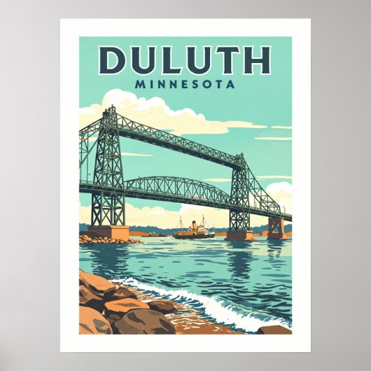 Poster Vintage Duluth Minnesota (Devant)