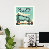 Poster Vintage Duluth Minnesota (Bureau à domicile)