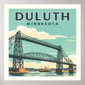 Poster Vintage Duluth Minnesota (Devant)