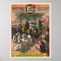 Poster vintage D'Un Entraîneur Piloté Par Un Singe