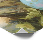 Poster Vintage Easter Bunny Print, Pastel Flower (Coin)