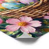 Poster Vintage Easter Egg Basket Spring Art (Coin)