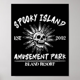 Poster Vintage Éffrayant Island Est 2002 Amusement Park I