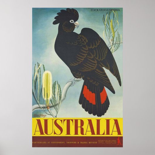 Poster Vintage Eileen Mayo Australian Travel (Devant)