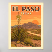Poster Vintage El Paso Texas (Devant)