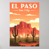 Poster Vintage El Paso Texas (Devant)