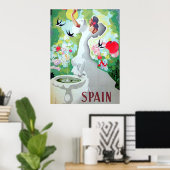 Poster vintage Espagne (Bureau à domicile)