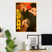 Poster vintage Espana Travel (Bureau à domicile)