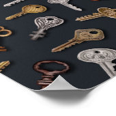 Poster Vintage et Antique Keys (Coin)