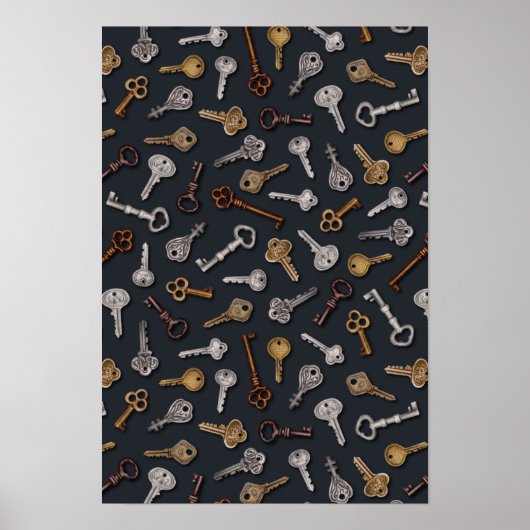 Poster Vintage et Antique Keys (Devant)