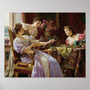 Poster Vintage et exquis, Elegant Dames & Bijoux
