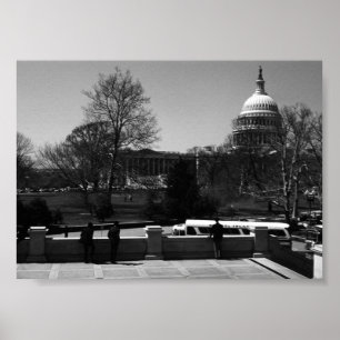 Poster Vintage États-Unis Washington The Capitol street
