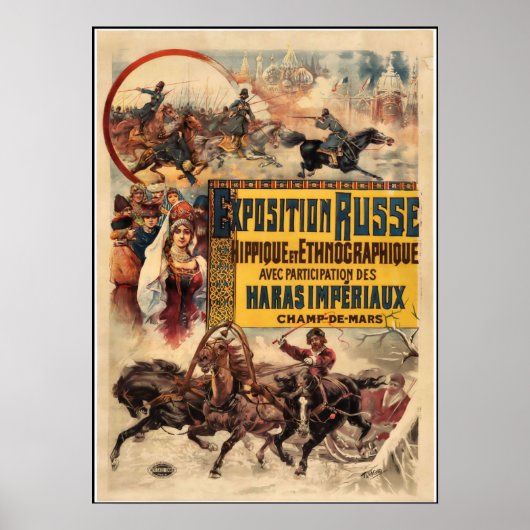Poster vintage "Exposition Russe" (Devant)