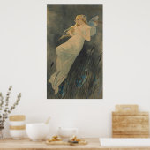 Poster Vintage Fairy Art Nouveau Imprimer, Rétro (Cuisine)