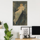 Poster Vintage Fairy Art Nouveau Imprimer, Rétro (Bureau à domicile)