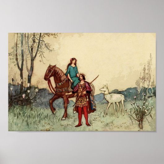 Poster Vintage Fairy Tale Illustration (Devant)