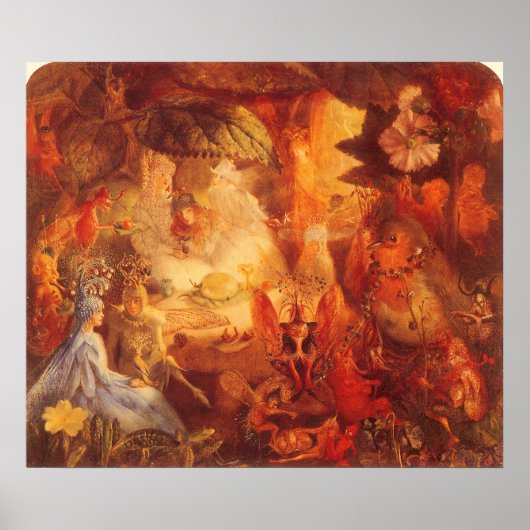 Poster Vintage Fairy Tale The Captive Robin par Fitzgeral (Devant)