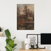 Poster Vintage Fall Landscape Printable Art, Moody (Bureau à domicile)