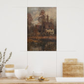 Poster Vintage Fall Landscape Printable Art, Moody (Cuisine)