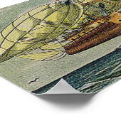 Poster Vintage - Fantastique Flying Machine de France, (Coin)