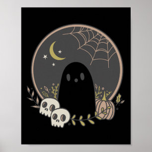 Poster Vintage Fantôme automne Halloween Halloween