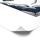 Poster Vintage Father and Child Fishing Engraving Shirt D (Coin)