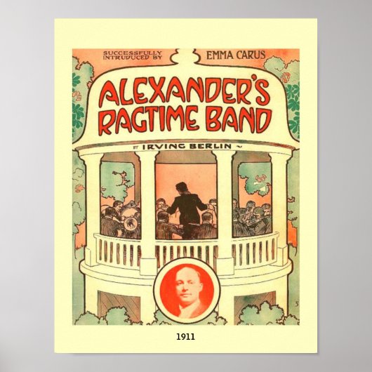 Poster Vintage feuille de musique couverture Alexander's  (Devant)