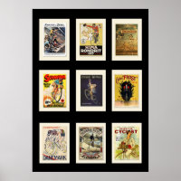 Poster Vintage Fietsen Briefkaarten Collectie 3