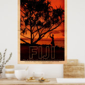 Poster vintage Fiji Travel (Cuisine)