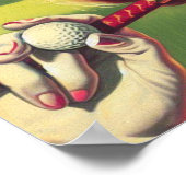 Poster Vintage fille de golf (Coin)