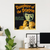 Poster Vintage fille du film Dragon Hollywood (Bureau à domicile)