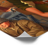 Poster Vintage fille militaire (Coin)