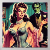 Poster Vintage fille vampire (Devant)