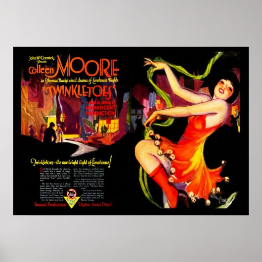 Poster Vintage film silencieux advert (Devant)