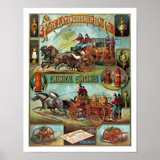 Poster Vintage Fire Fighter (Devant)