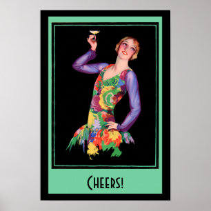 Poster vintage - Flapper Girl des années 1920