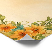 Poster Vintage Fleurs Cadre Design Bordüre (Coin)