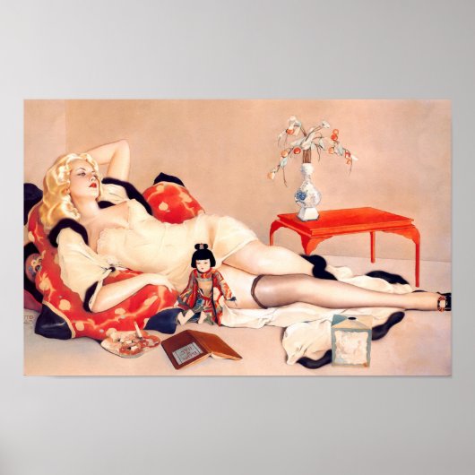 Poster Vintage Fleurs du Mal by Vargas (Devant)