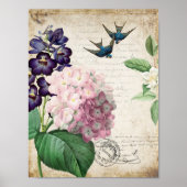 Poster Vintage floral (Devant)