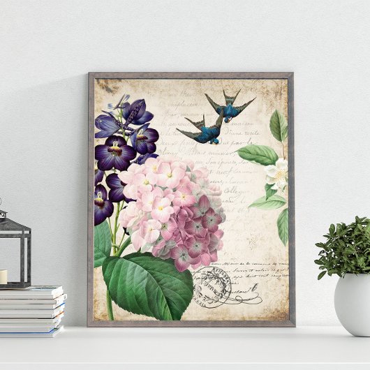 Poster Vintage floral