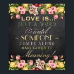 Poster Vintage Floral Chalkboard Mariage Panneau : L'Amou<br><div class="desc">11" x 13" Vintage tableau de bord floral Affiche de bienvenue Mariage; Mangez, Buvez et Demain Soyez Marié! Idéal pour des dîners de répétition mariages, des mariages et des mariages. Ajoutez facilement vos noms et votre date personnalisés à cette magnifique affiche de 11 po x 13 po. Veuillez cliquer sur...</div>