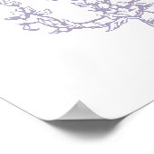 Poster Vintage Floral Frame Lavender Wedding Welcome (Coin)