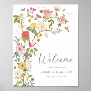 Poster vintage Floral Mariage