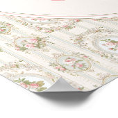 Poster Vintage Floral Nom bébé Wall Art (Coin)