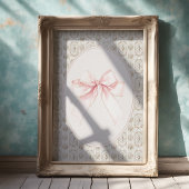 Poster Vintage Floral Nom bébé Wall Art